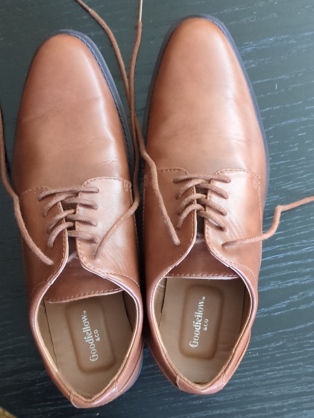 Goodfellow & Co Light Brown Lace-Up Oxfords Size 9
